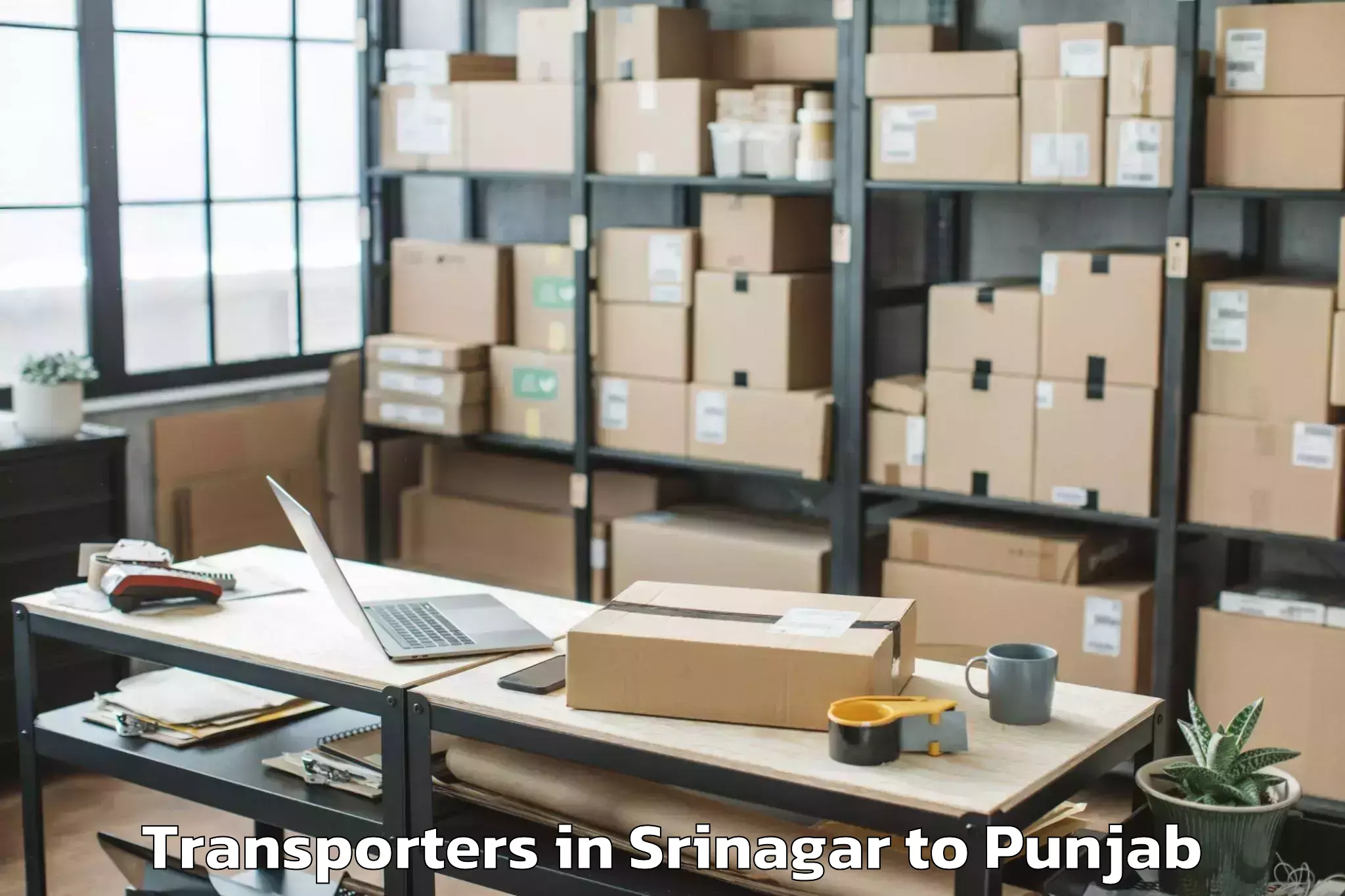 Get Srinagar to Zirakpur Transporters